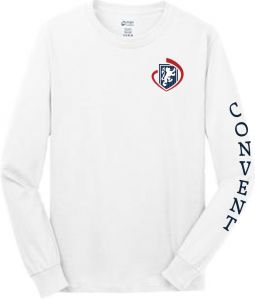 CONVENT - Port & Company - Long Sleeve Core Cotton Tee, White